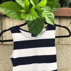 Blue and white striped dress !